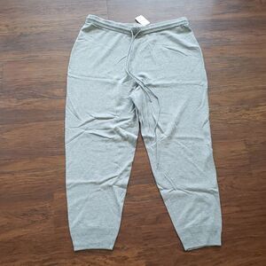 NWT St John Women's Gray Cashmere Wool Quiet Luxury Cozy Lounge Pants Size XL
